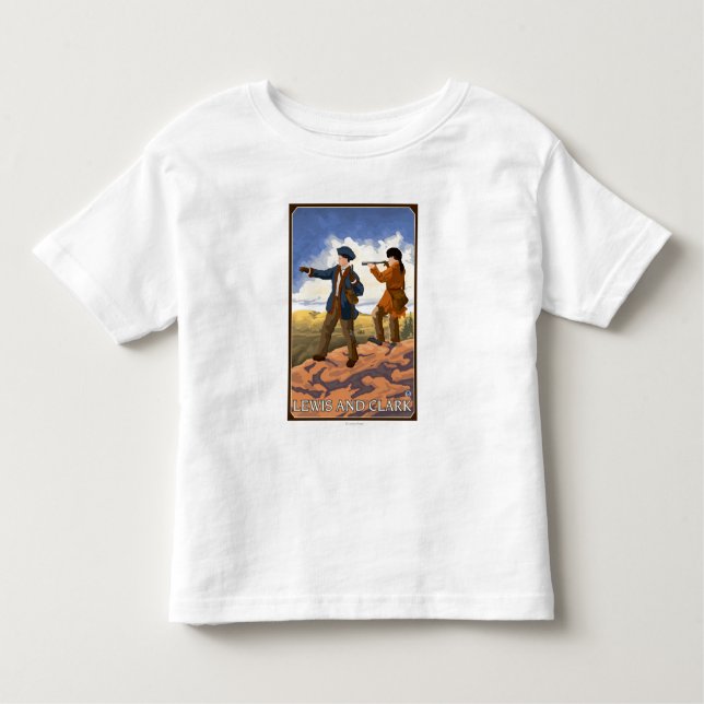 Lewis och Clark som undersöker väster Tee Shirt (Framsida)