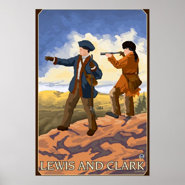 Lewis och Clark Utforska Västern Poster (Framsidan)