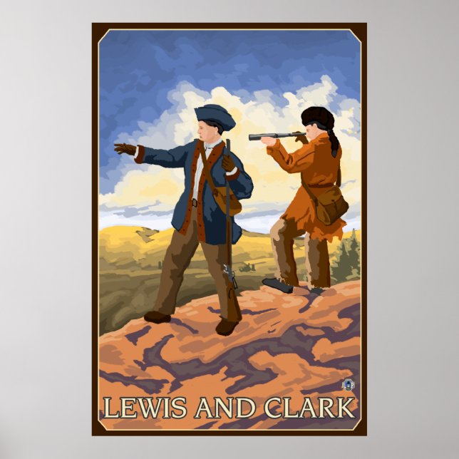 Lewis och Clark Utforska Västern Poster (Framsidan)