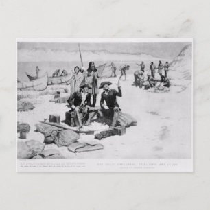 Lewis och Clark vid Columbias mun Vykort