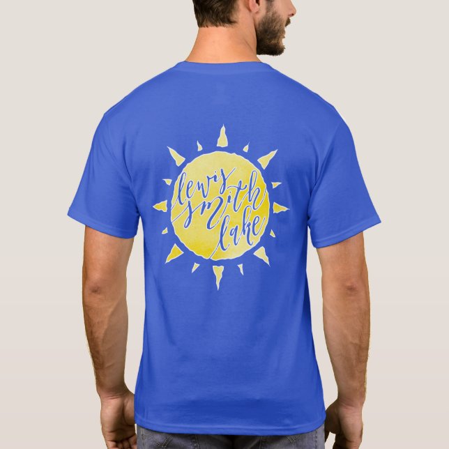 Lewis Smith Sjö Sunshine Calligraphy Dubbla Sided T Shirt (Baksida)
