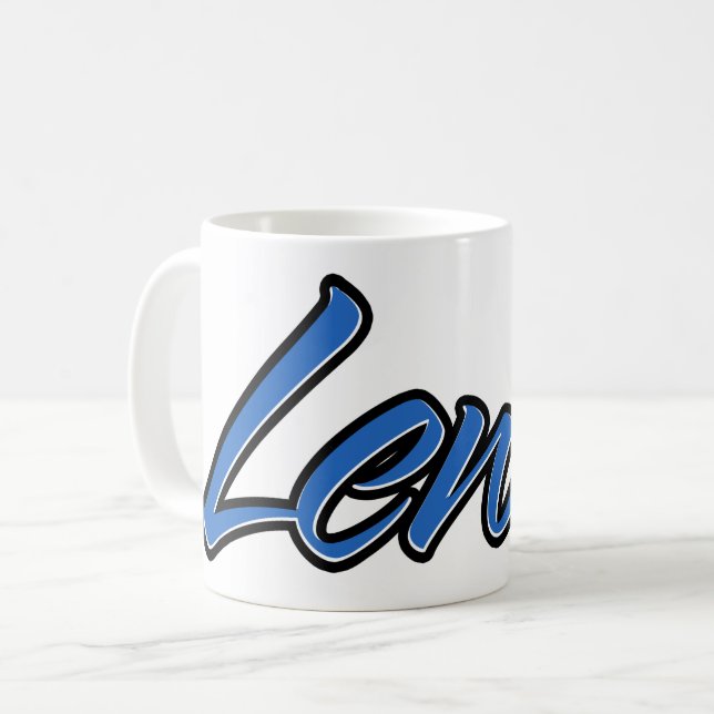 Lewis Vorname Name blue Tasse Kaffeetasse Kaffemugg (Framsida vänster)