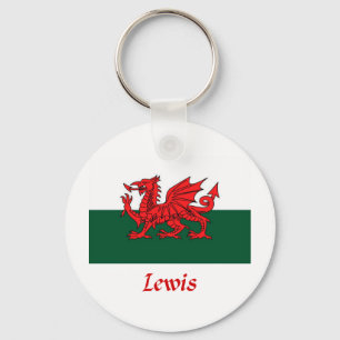 Lewis walesisk flagga nyckelring