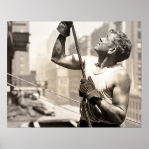 Lewis Wickes Hine Empire state (Hoister) Poster
