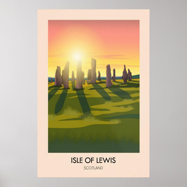 Lewisön Skottland Resaaffisch Poster (Framsidan)