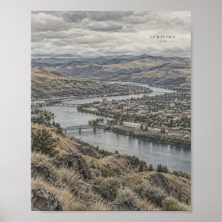 Lewiston Idaho Floddal Poster