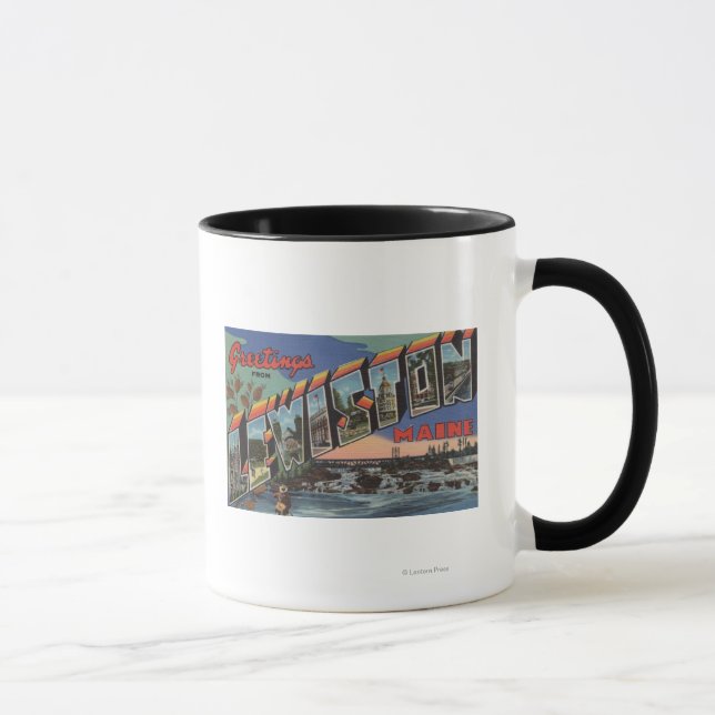 Lewiston, Maine (River Scene) Mugg (Höger)