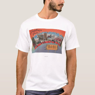 Lewiston Maine - stora brevplatser T-shirt