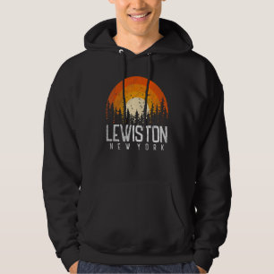 Lewiston New York NY Retro Vintage 70-tal 80-tal Hoodie