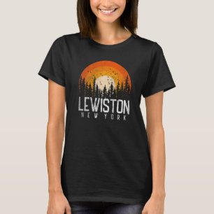 Lewiston New York NY Retro Vintage 70s 80-tal 90-t T Shirt