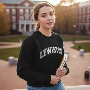 LEWISTON Universitetsstilsvärmare Amerika College Lång Ärmad Tröja