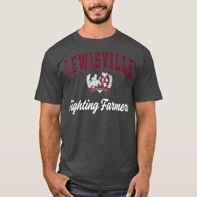 Lewisville High School Fighning Farmers T Shirt (Framsida)