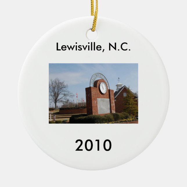 Lewisville N.C. Julgransprydnad Keramik (Framsidan)