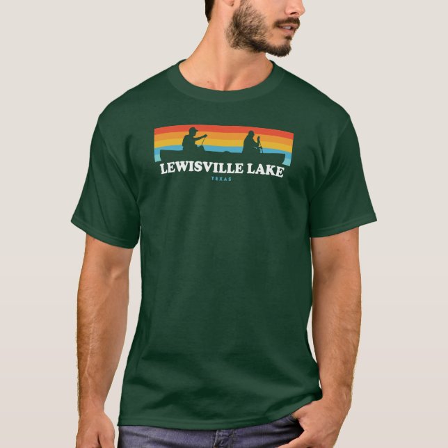 Lewisville Sjö Texas Canoe T Shirt (Framsida)
