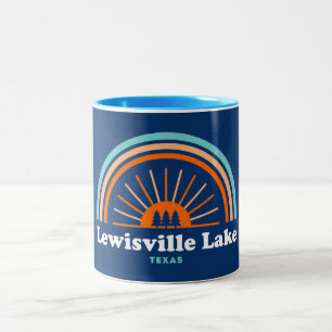 Lewisville Sjö Texas Rainbow Två-Tonad Mugg