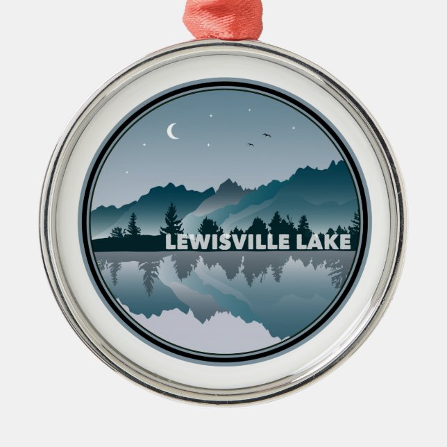 Lewisville Sjö Texas Reflection Julgransprydnad Metall (Framsidan)