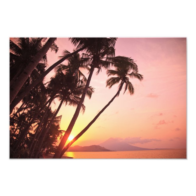 Lewolin Village, Illi Api Island, Selat Boleng Fototryck (Framsidan)