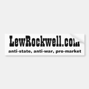 LewRockwell.com, anti-state, anti-krig, pro market Bildekal