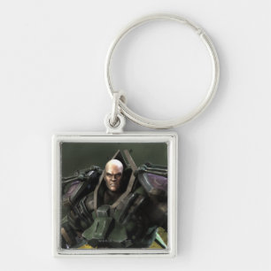 Lex Luthor Fyrkantig Silverfärgad Nyckelring