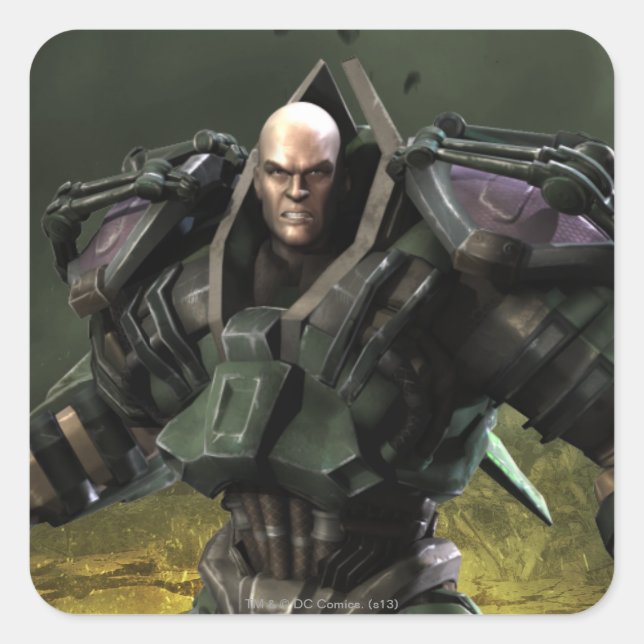Lex Luthor Fyrkantigt Klistermärke (Framsida)