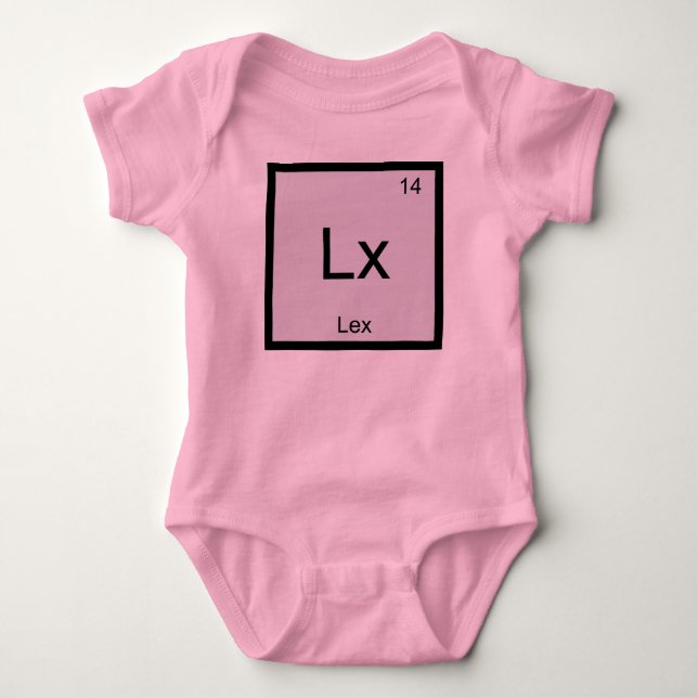 Lex Namn Kemi Element Periodiska Systemet Tee Shirt (Framsida)