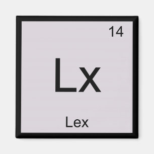 Lex Namn kemi Inslag Periodic Bord Magnet