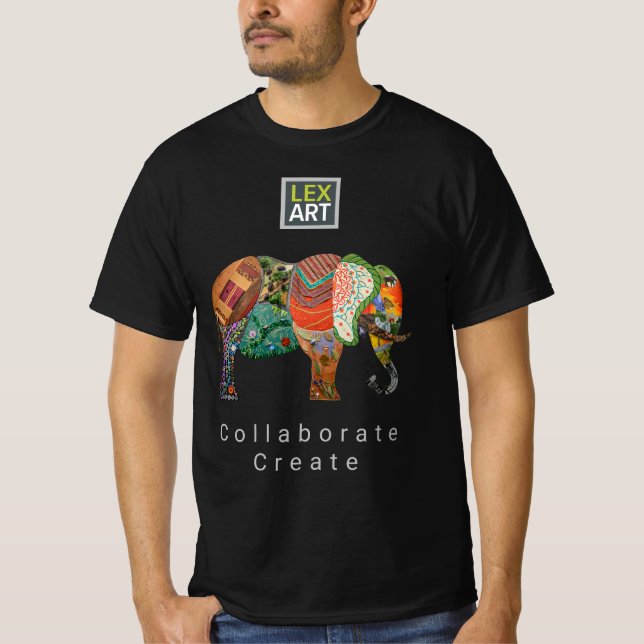 LexArt Collaborate Shirt v2 - Mörk Färg T Shirt (Framsida)