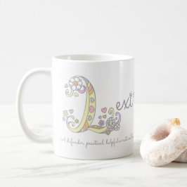 Lexi brev L namn: monogram mugg