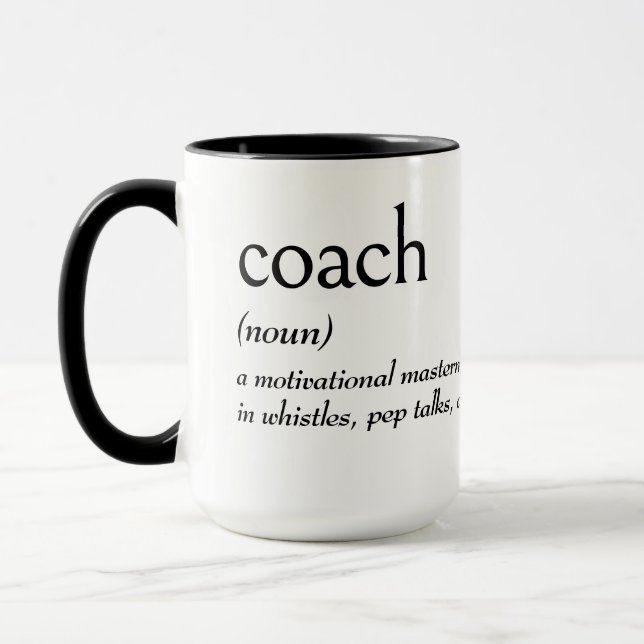 Lexikondefinition för COACH Mugg (Vänster)