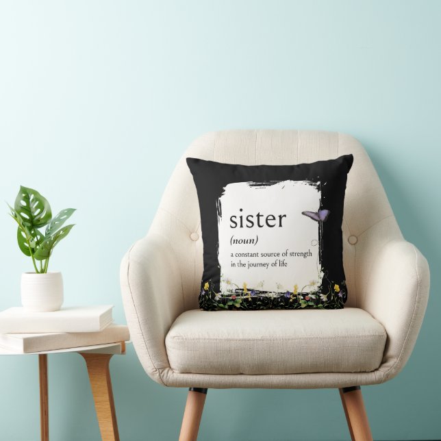 Lexikondefinition för SISTER med vilda blommor Kudde (Stol)