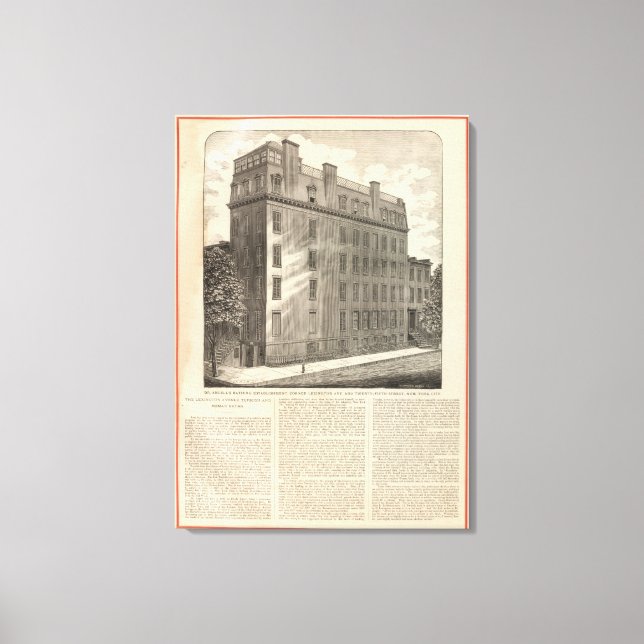 Lexington Avenue Turkiska och romerska Baths Canvastryck (Framsida)