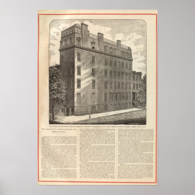 Lexington Avenue Turkiska och romerska Baths Poster (Framsidan)