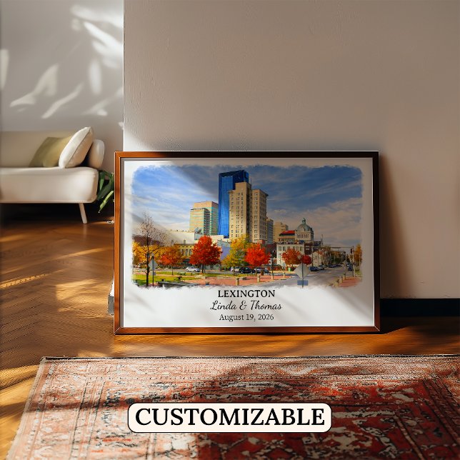 Lexington Kentucky Affisch, Akvarell, Anpassad Poster (Skapare uppladdad)