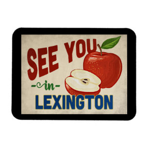 Lexington Kentucky Apple - Vintage resor Magnet