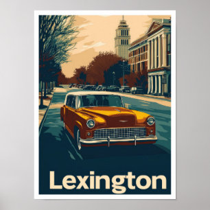 Lexington Kentucky Art Vintage resor Illustration Poster