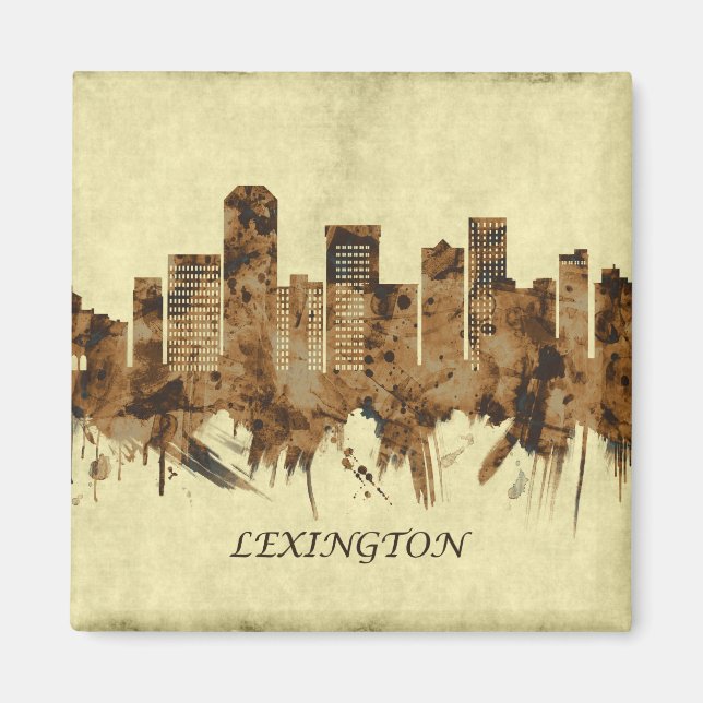 Lexington Kentucky Cityscape Magnet (Framsidan)