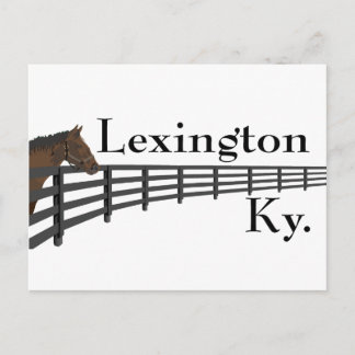 Lexington Kentucky Horse and Fence Vykort