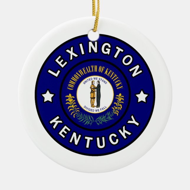 Lexington Kentucky Julgransprydnad Keramik (Framsidan)