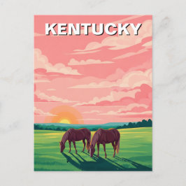 Lexington Kentucky Postcard Horse Farm Vykort