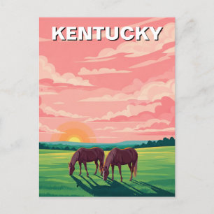 Lexington Kentucky Postcard Horse Farm Vykort