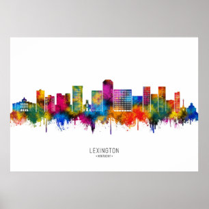 Lexington Kentucky Siluett Poster