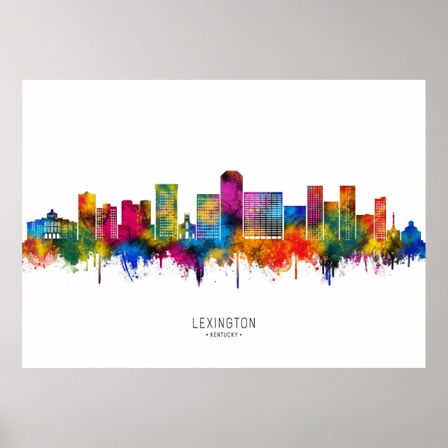Lexington Kentucky Siluett Poster (Framsidan)