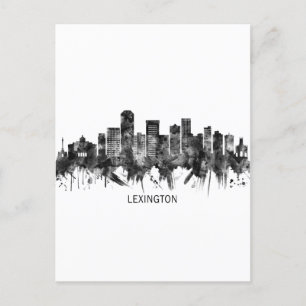 Lexington Kentucky Skyline BW Inbjudan Vykort