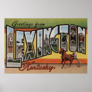 Lexington Kentucky - stora brevplatser Poster