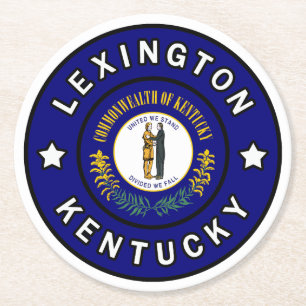 Lexington Kentucky Underlägg Papper Rund