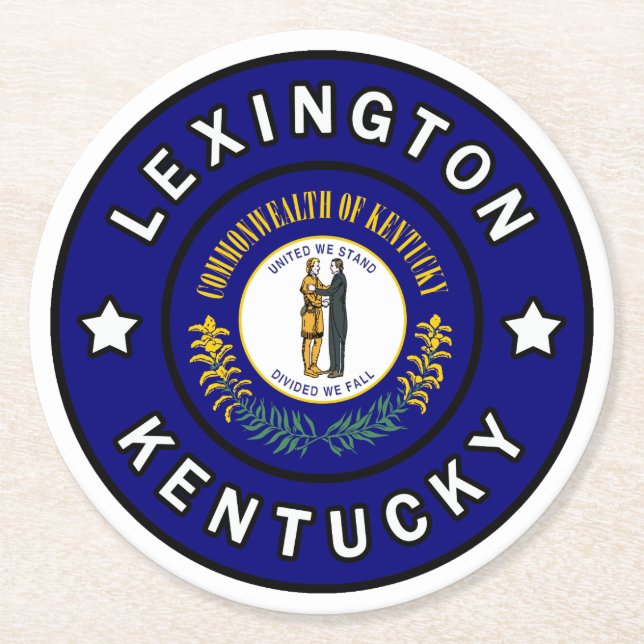 Lexington Kentucky Underlägg Papper Rund (Framsidan)