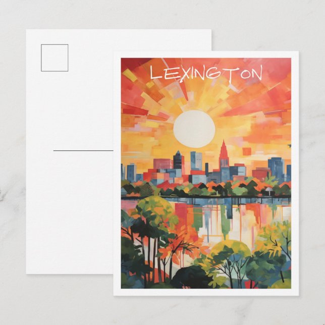 Lexington Kentucky USA Resa  Vykort (Fram/baksida)
