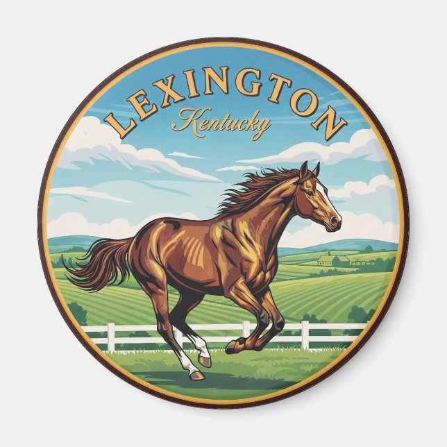Lexington Kentucky-vykort Magnet (Framsidan)