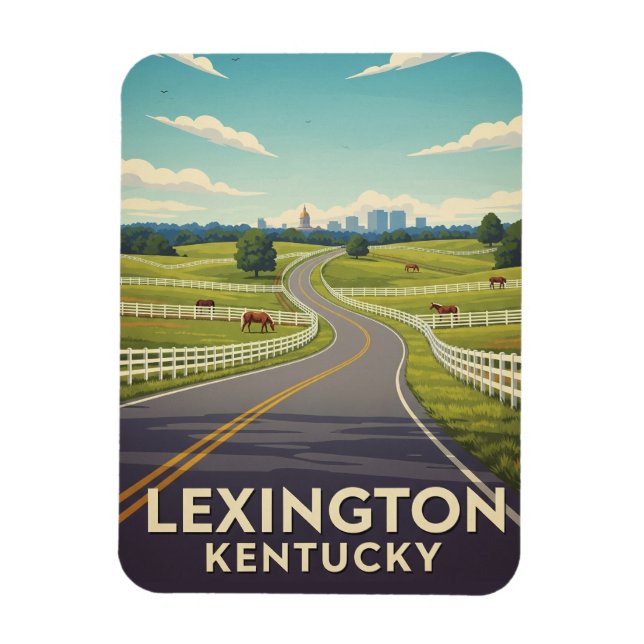 Lexington Kentucky-vykort Magnet (Vertikal)
