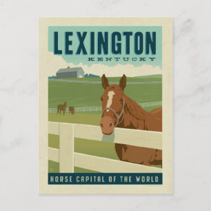 Lexington, KY Världens hästhuvudstad Vykort